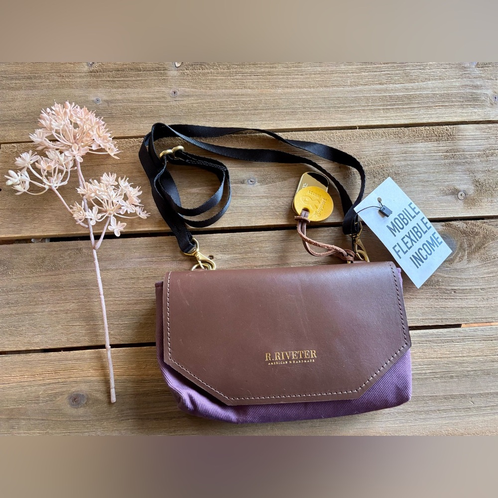 R.Riveter American Handmade Patton crossbody mini bag/clutch Brand New